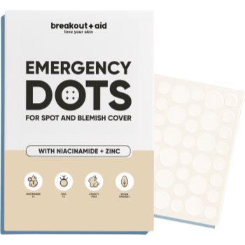 breakout + aid Emergency Dots For Spots and Blemishes tratament topic pentru acnee cu niacinamidă și zinc - imagine 3